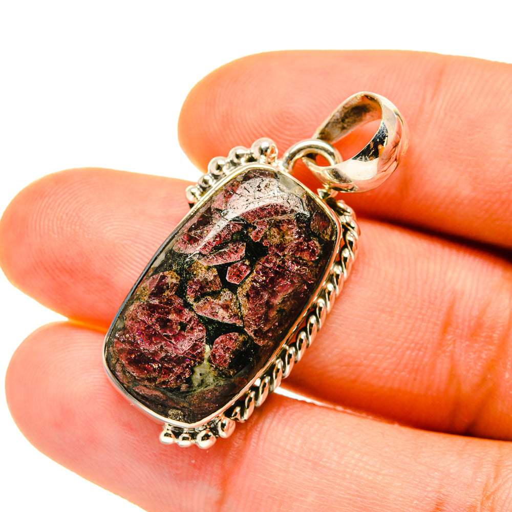 Russian Eudialyte Pendants handcrafted by Anasilvercos - PD4432