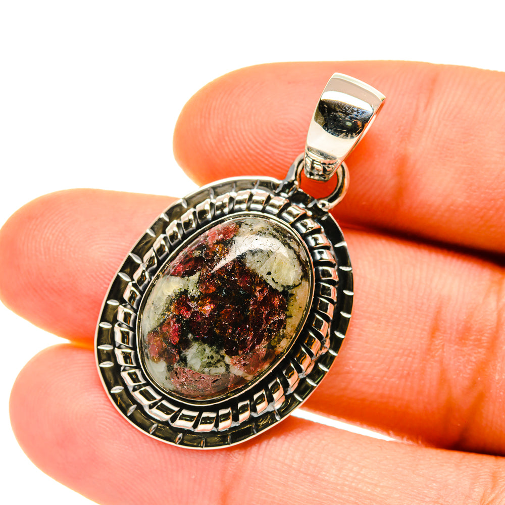Russian Eudialyte Pendants handcrafted by Anasilvercos - PD4434