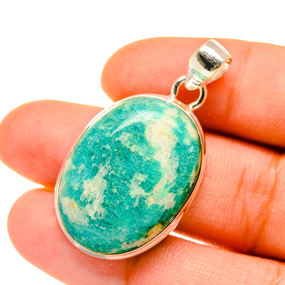 Peruvian Amazonite Pendants handcrafted by Anasilvercos - PD4438