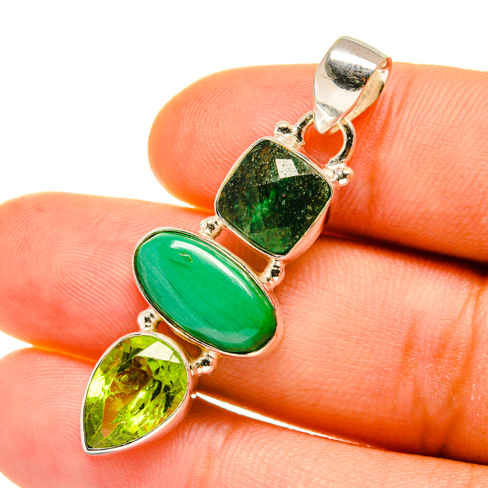 Malachite Pendants handcrafted by Anasilvercos - PD4470
