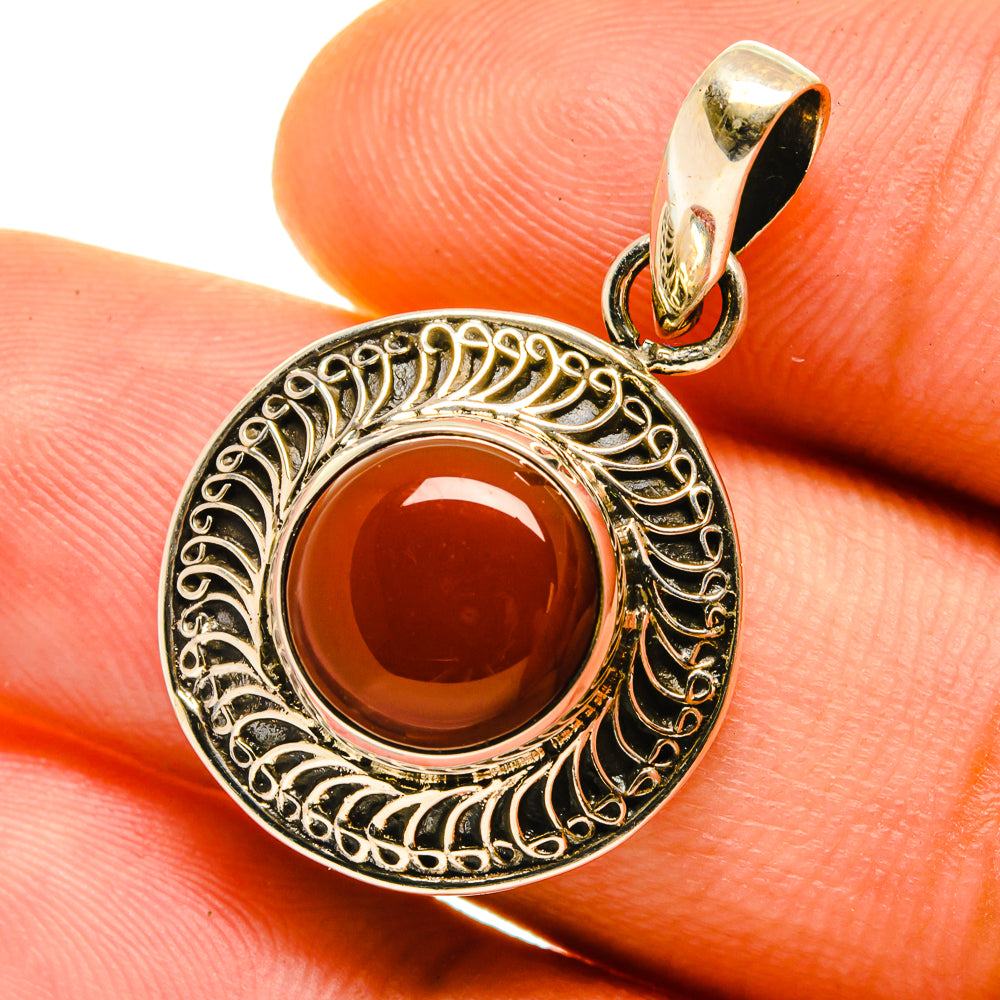 Red Onyx Pendants handcrafted by Anasilvercos - PD4493