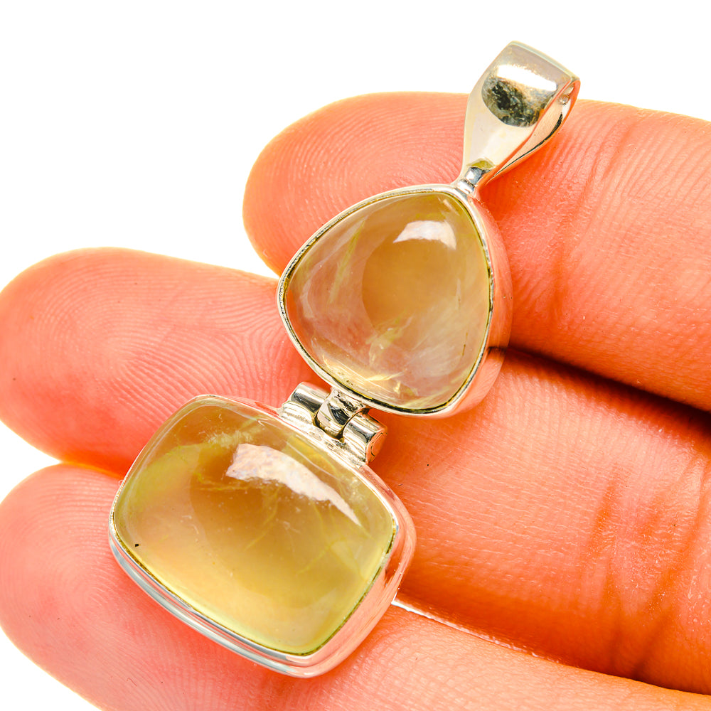 Prehnite Pendants handcrafted by Anasilvercos - PD4495