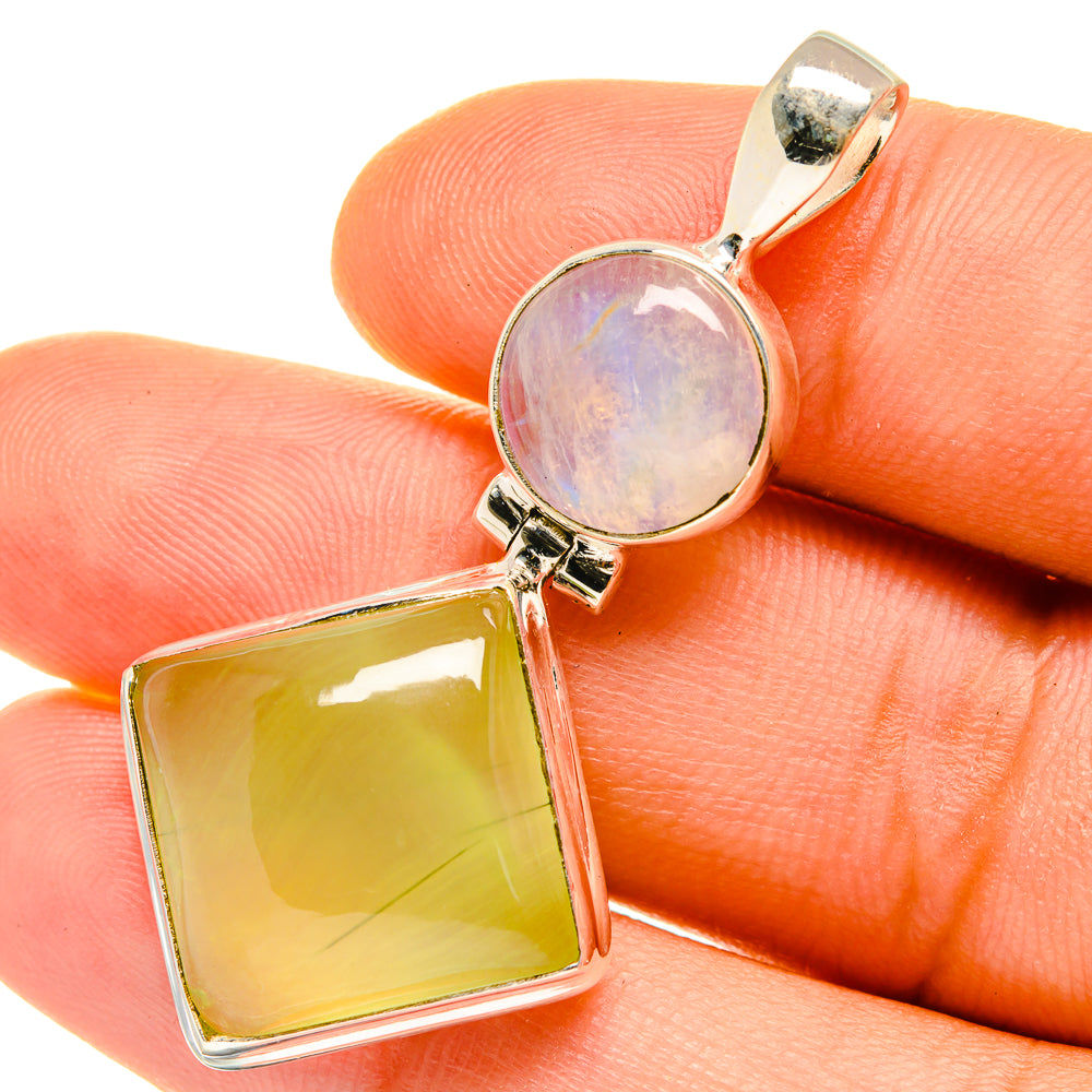 Prehnite Pendants handcrafted by Anasilvercos - PD4496