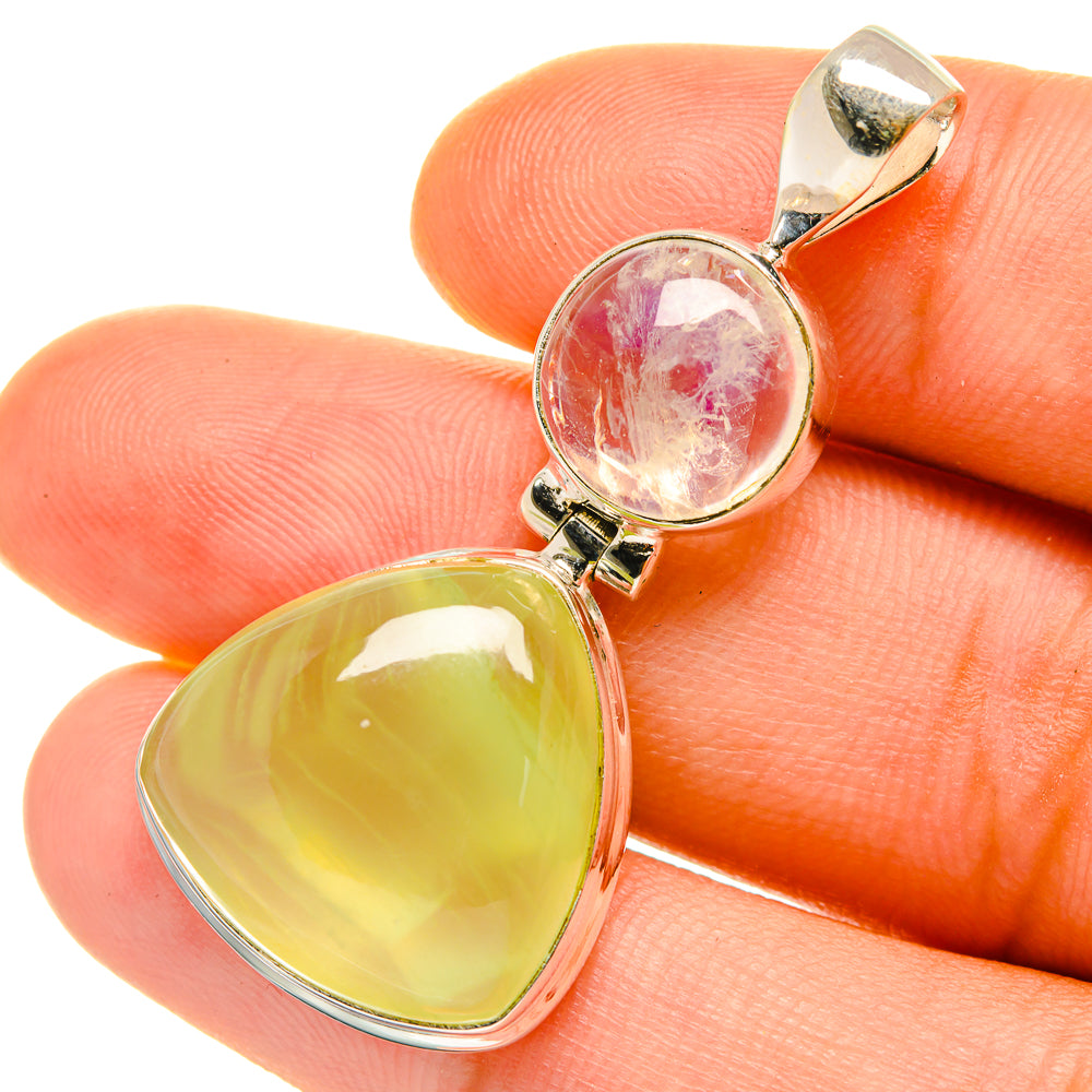 Prehnite Pendants handcrafted by Anasilvercos - PD4497