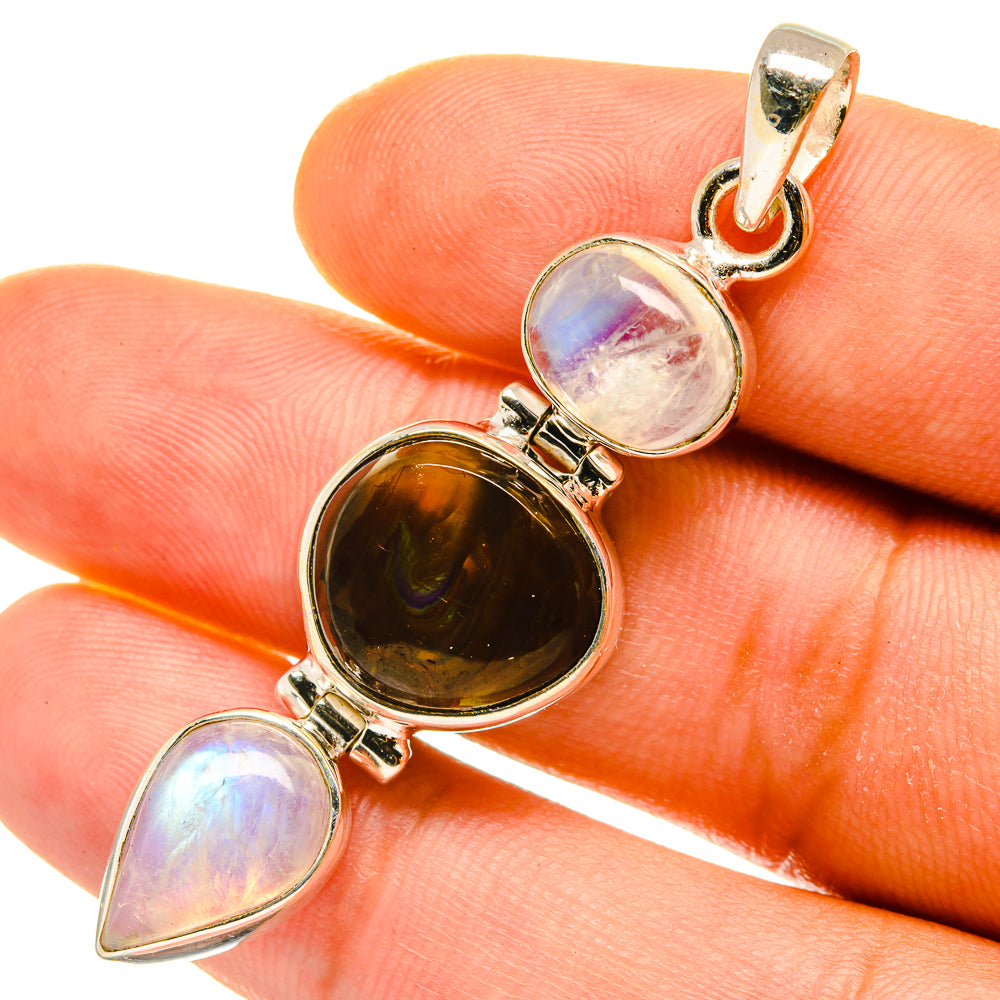 Mexican Fire Agate Pendants handcrafted by Anasilvercos - PD4498