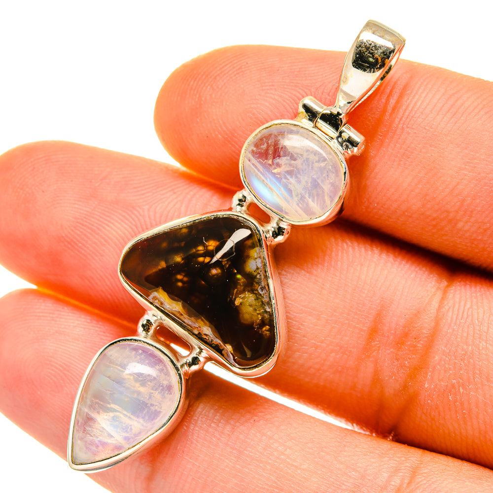 Mexican Fire Agate Pendants handcrafted by Anasilvercos - PD4501