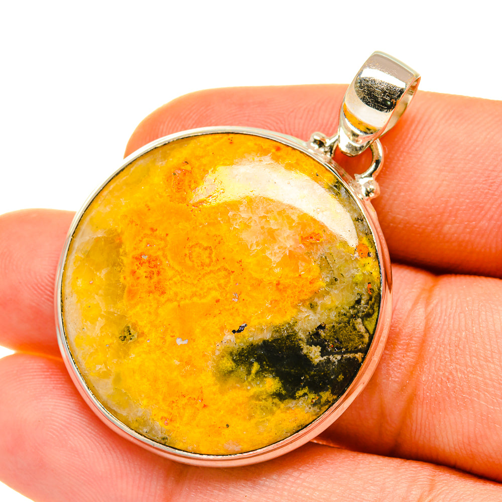 Bumble Bee Jasper Pendants handcrafted by Anasilvercos - PD4517