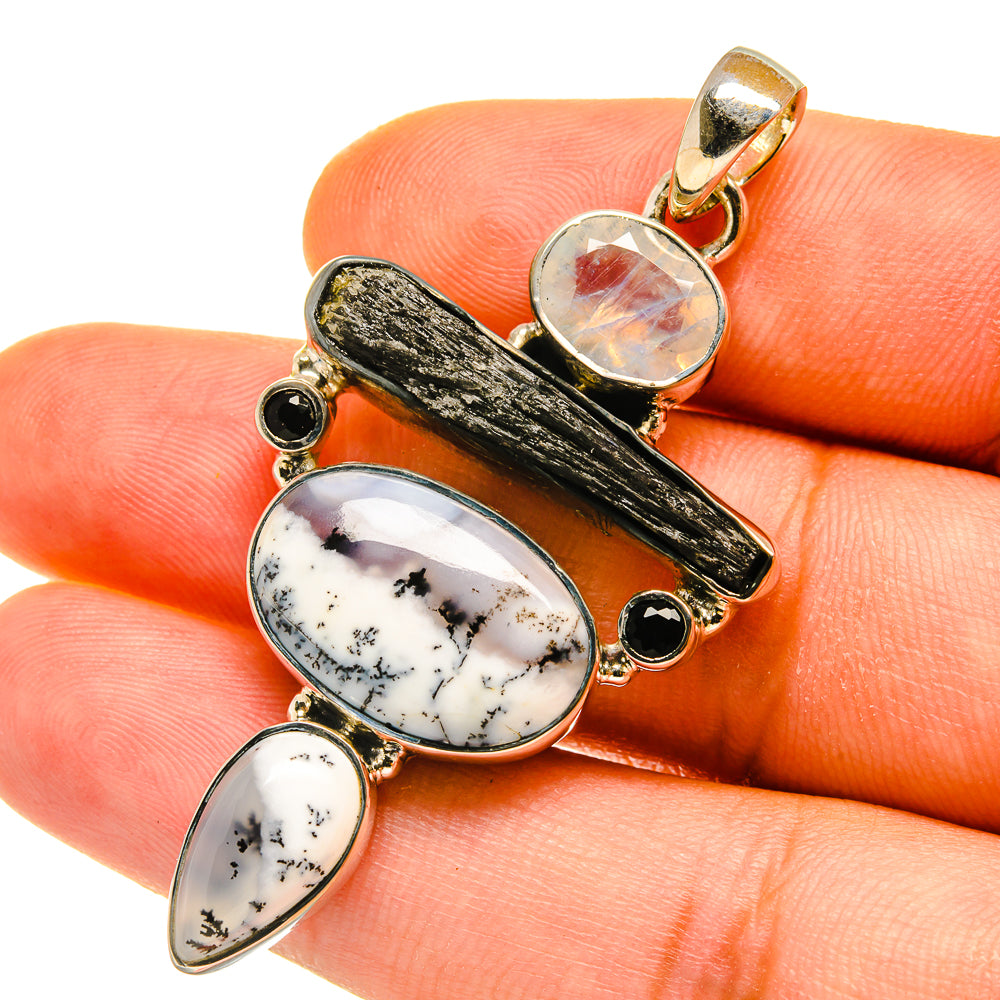Dendritic Opal Pendants handcrafted by Anasilvercos - PD4529