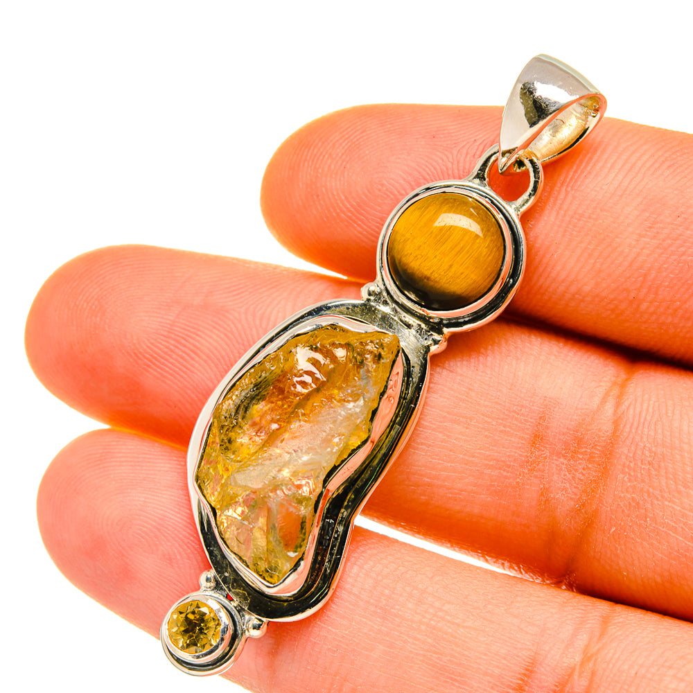 Citrine Pendants handcrafted by Anasilvercos - PD4534