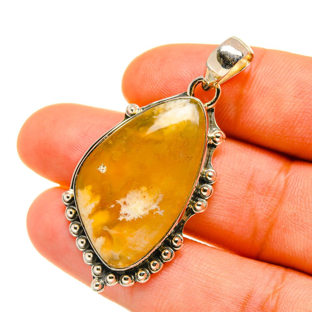 Plume Agate Pendants handcrafted by Anasilvercos - PD4538