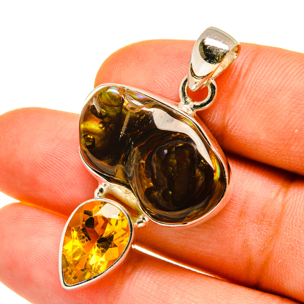 Mexican Fire Agate Pendants handcrafted by Anasilvercos - PD4544