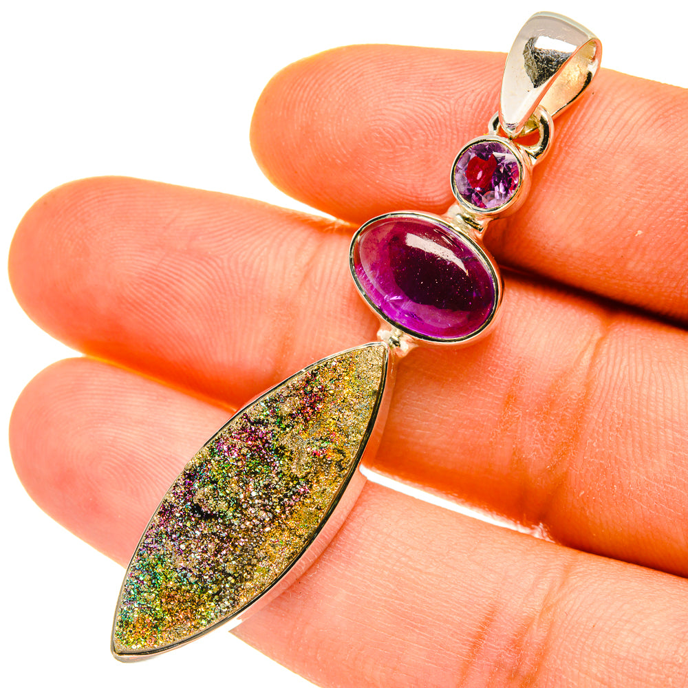 Titanium Druzy Pendants handcrafted by Anasilvercos - PD4551