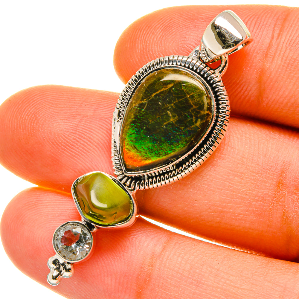 Ammolite Pendants handcrafted by Anasilvercos - PD4555