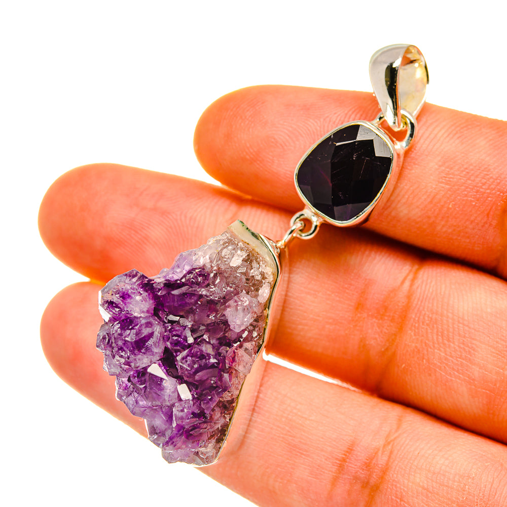 Amethyst Crystal Pendants handcrafted by Anasilvercos - PD4560