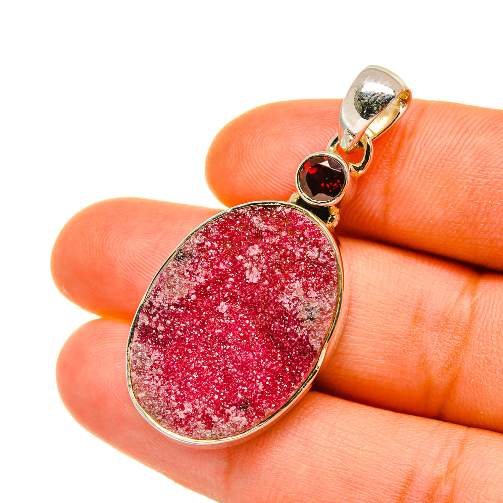 Cobalto Calcite Druzy Pendants handcrafted by Anasilvercos - PD4571