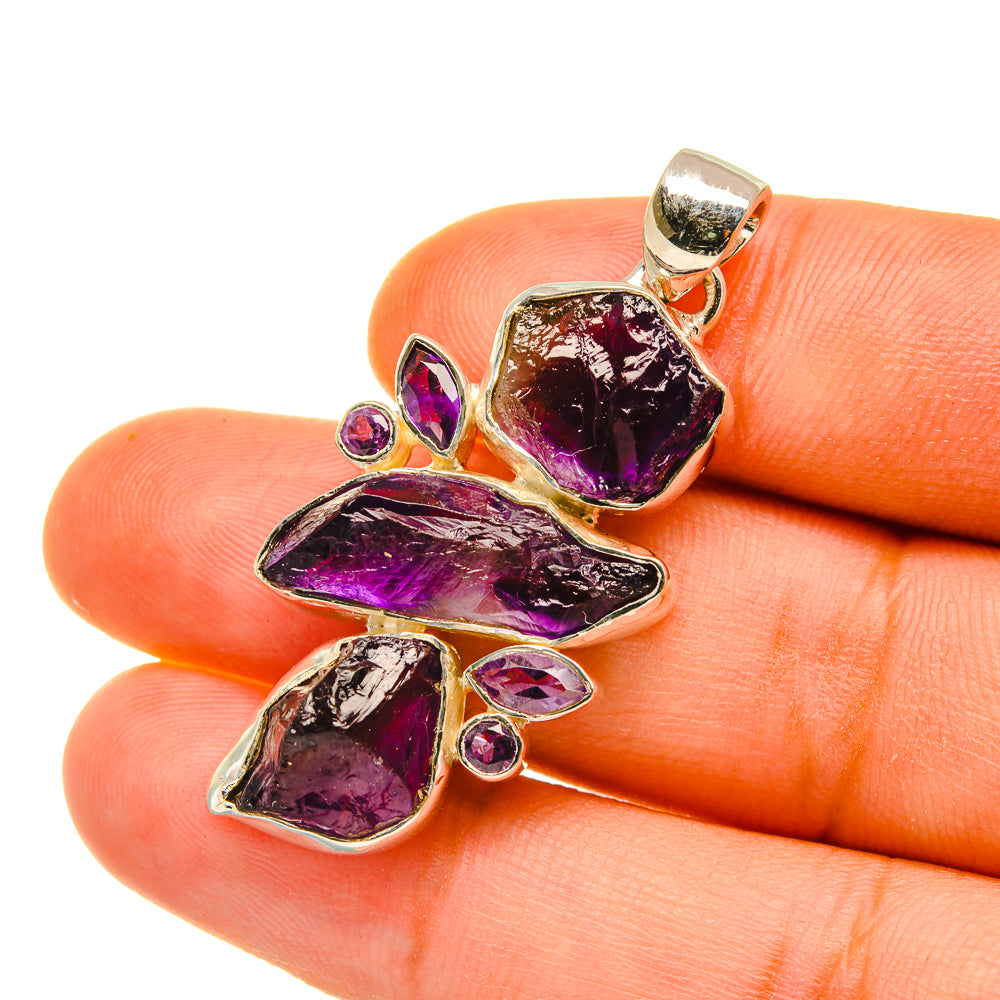 Amethyst Pendants handcrafted by Anasilvercos - PD4573