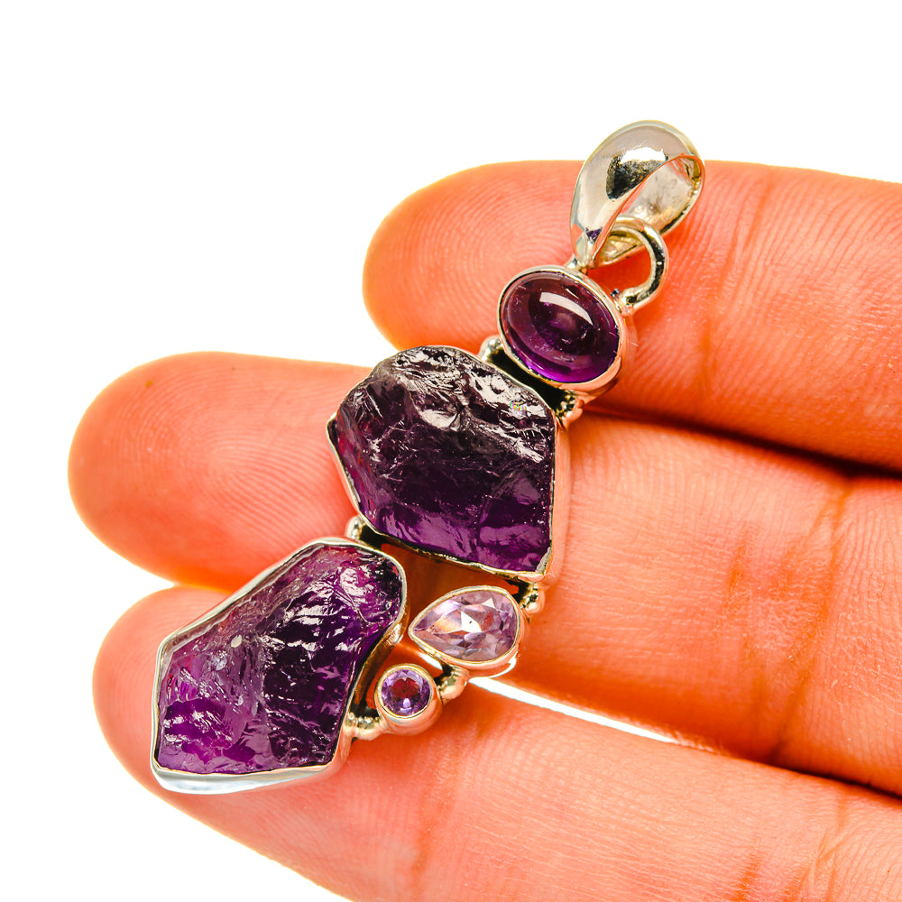 Amethyst Pendants handcrafted by Anasilvercos - PD4574