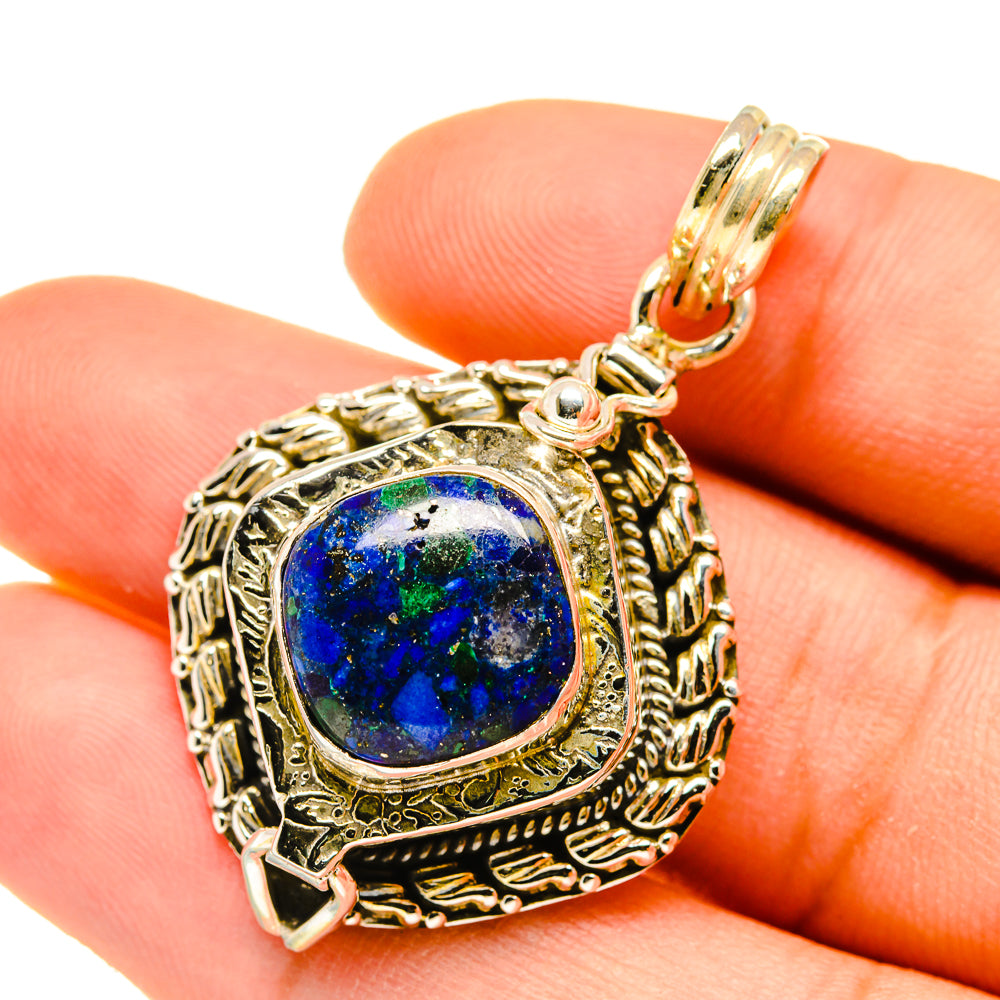 Azurite Pendants handcrafted by Anasilvercos - PD4590
