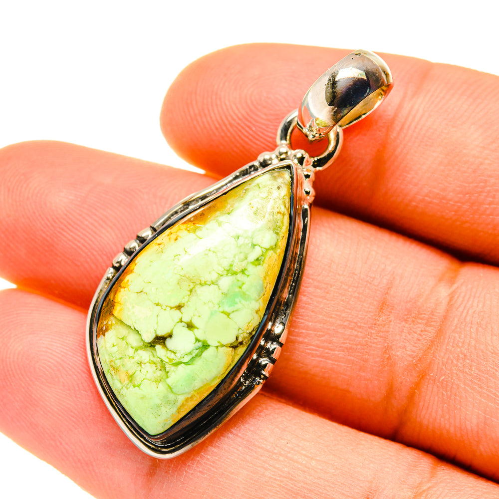 Lemon Chrysoprase Pendants handcrafted by Anasilvercos - PD4593