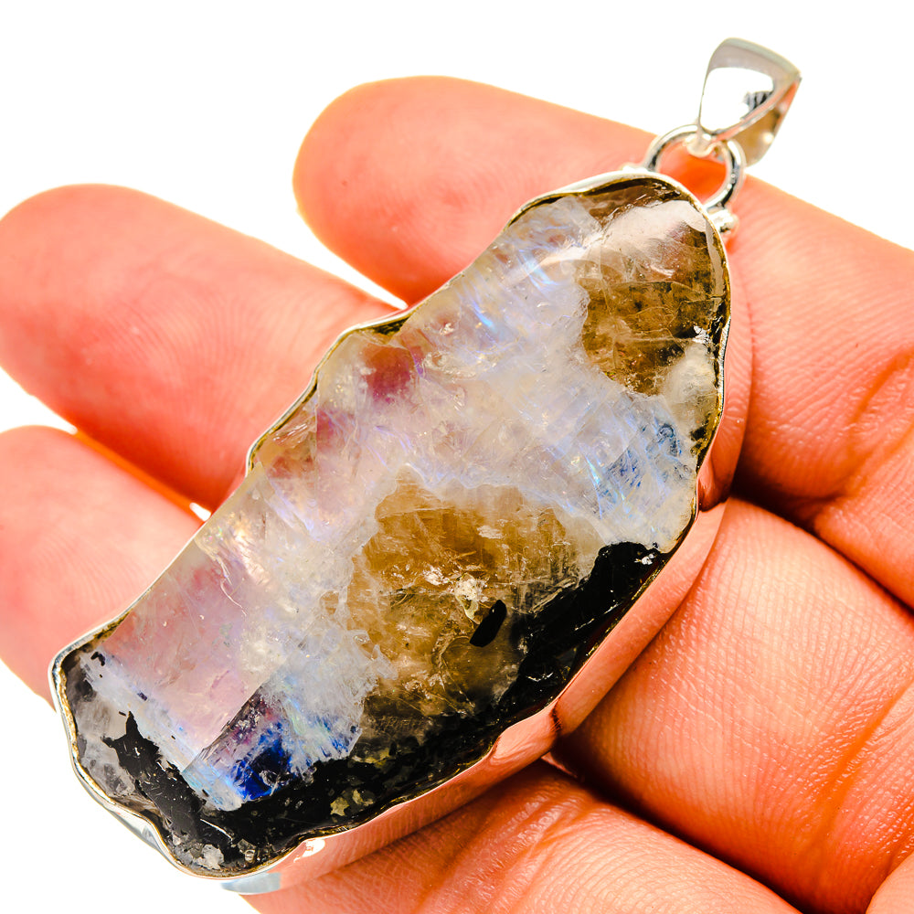 Rainbow Moonstone Pendants handcrafted by Anasilvercos - PD759588