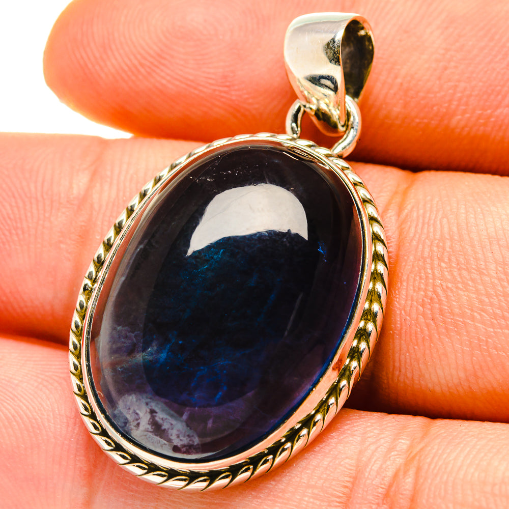 Blue Fluorite Pendants handcrafted by Anasilvercos - PD759599