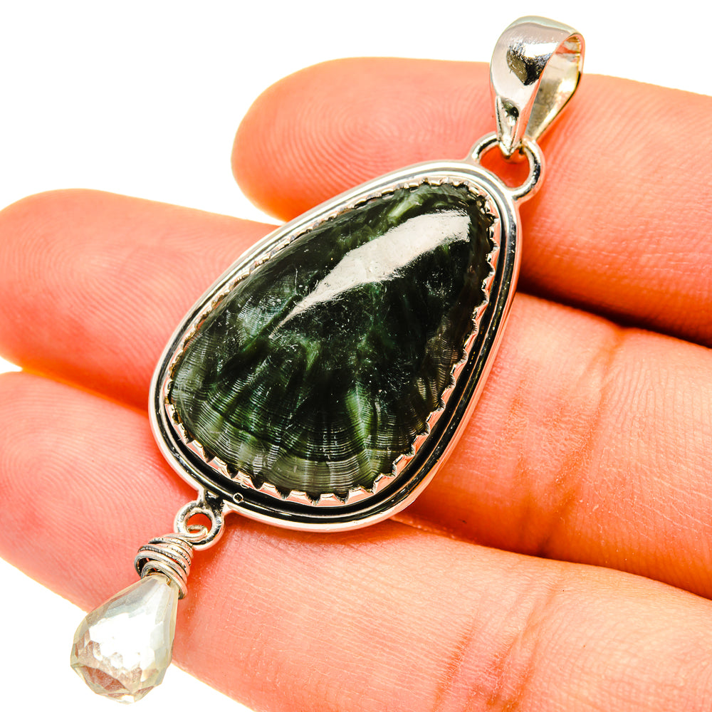 Seraphinite Pendants handcrafted by Anasilvercos - PD4596