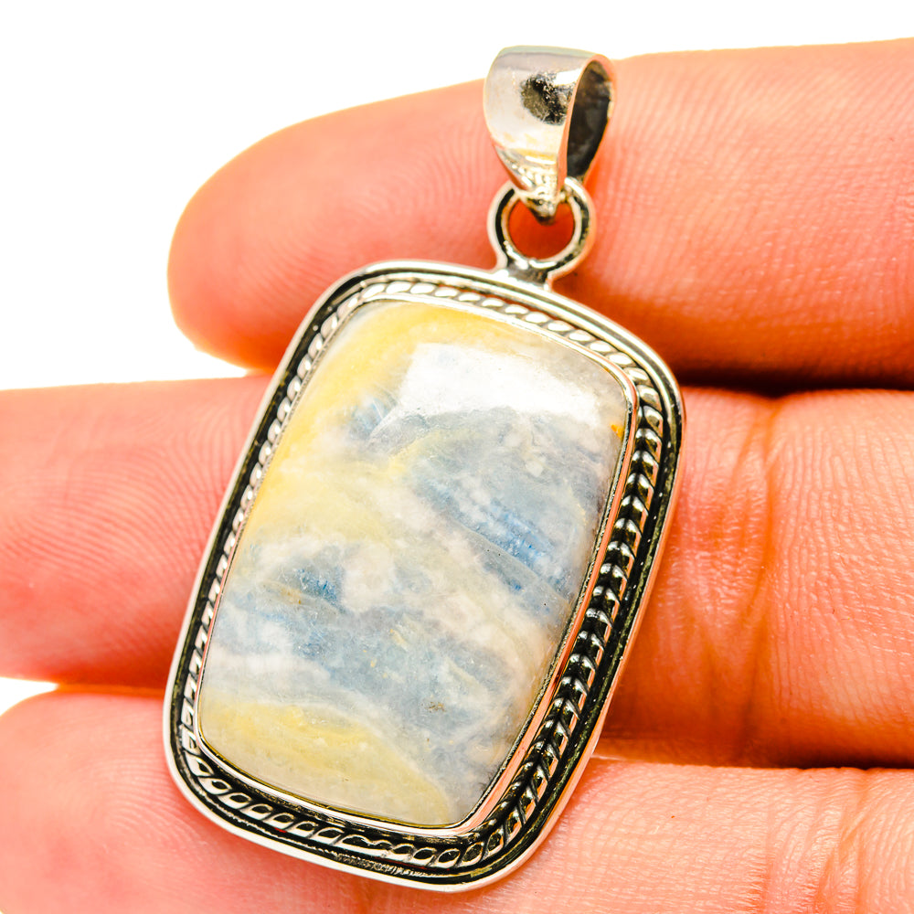 Blue Scheelite Pendants handcrafted by Anasilvercos - PD759600