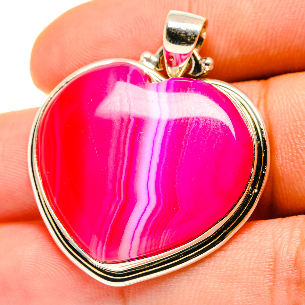 Pink Botswana Agate Pendants handcrafted by Anasilvercos - PD759603