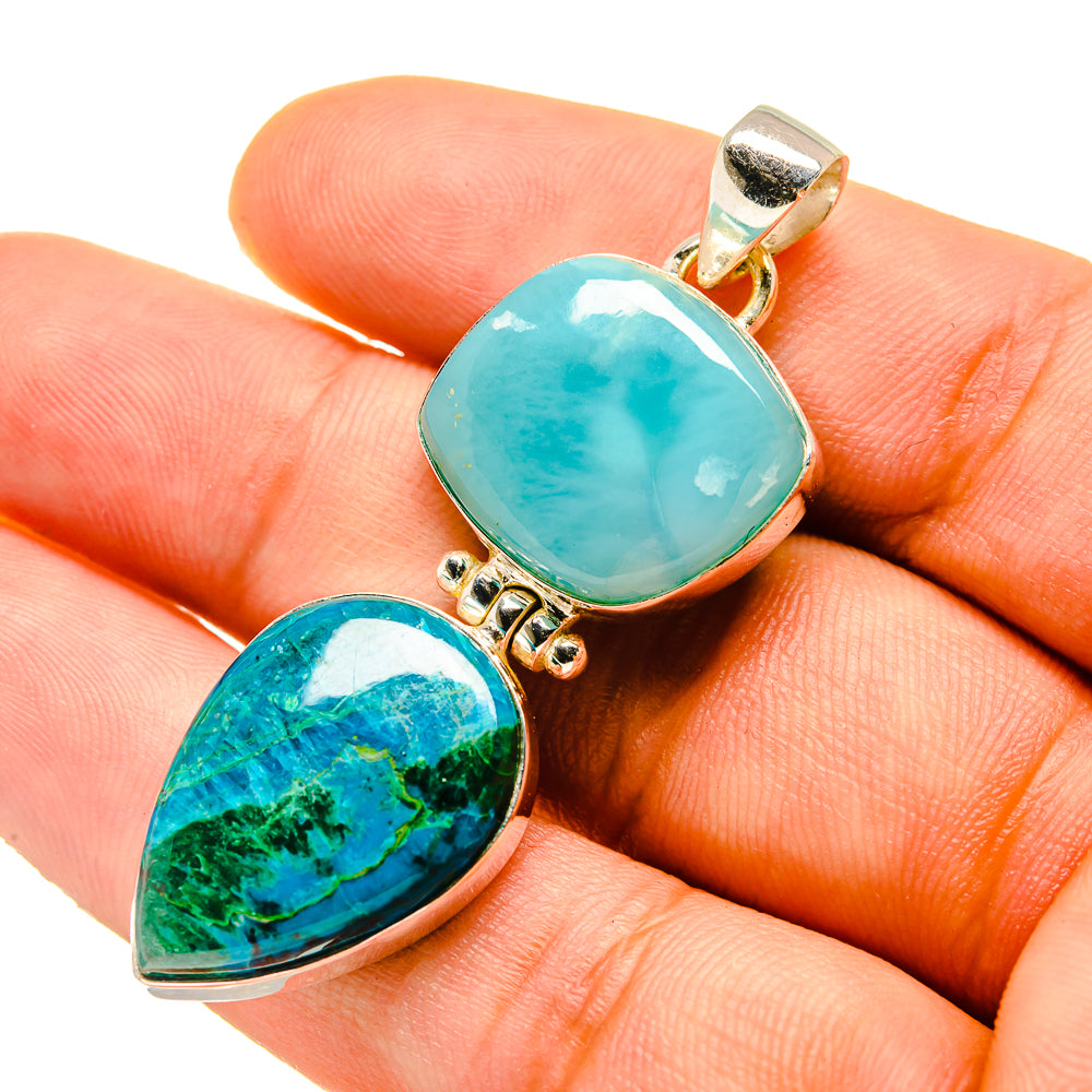 Chrysocolla Pendants handcrafted by Anasilvercos - PD759606