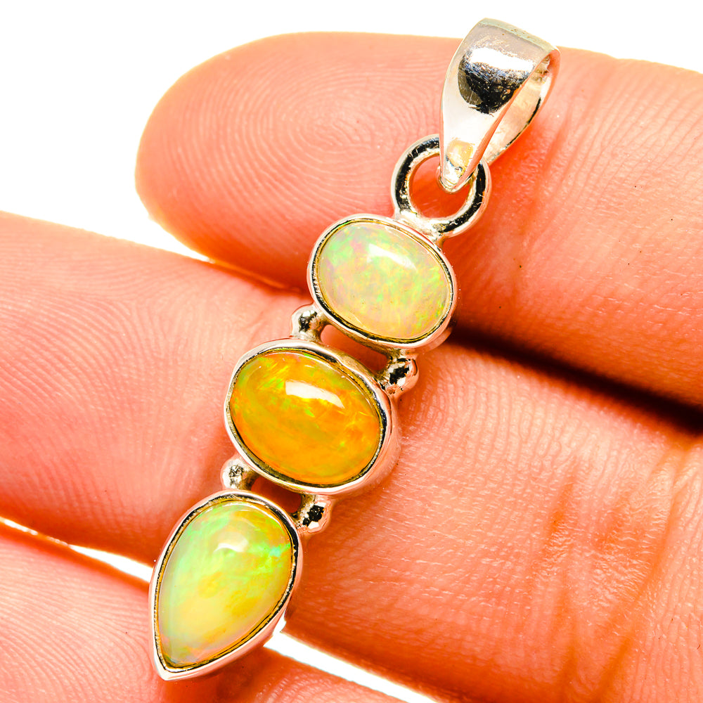 Ethiopian Opal Pendants handcrafted by Anasilvercos - PD759633