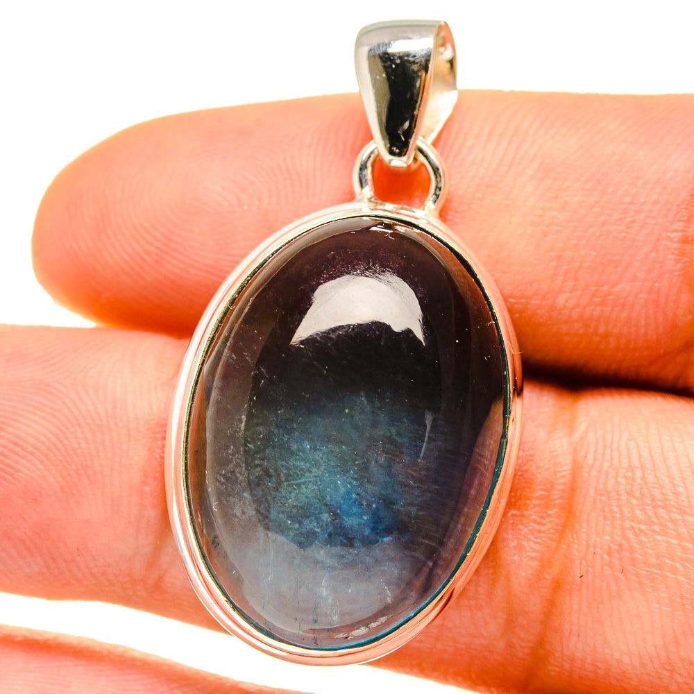 Blue Fluorite Pendants handcrafted by Anasilvercos - PD759644