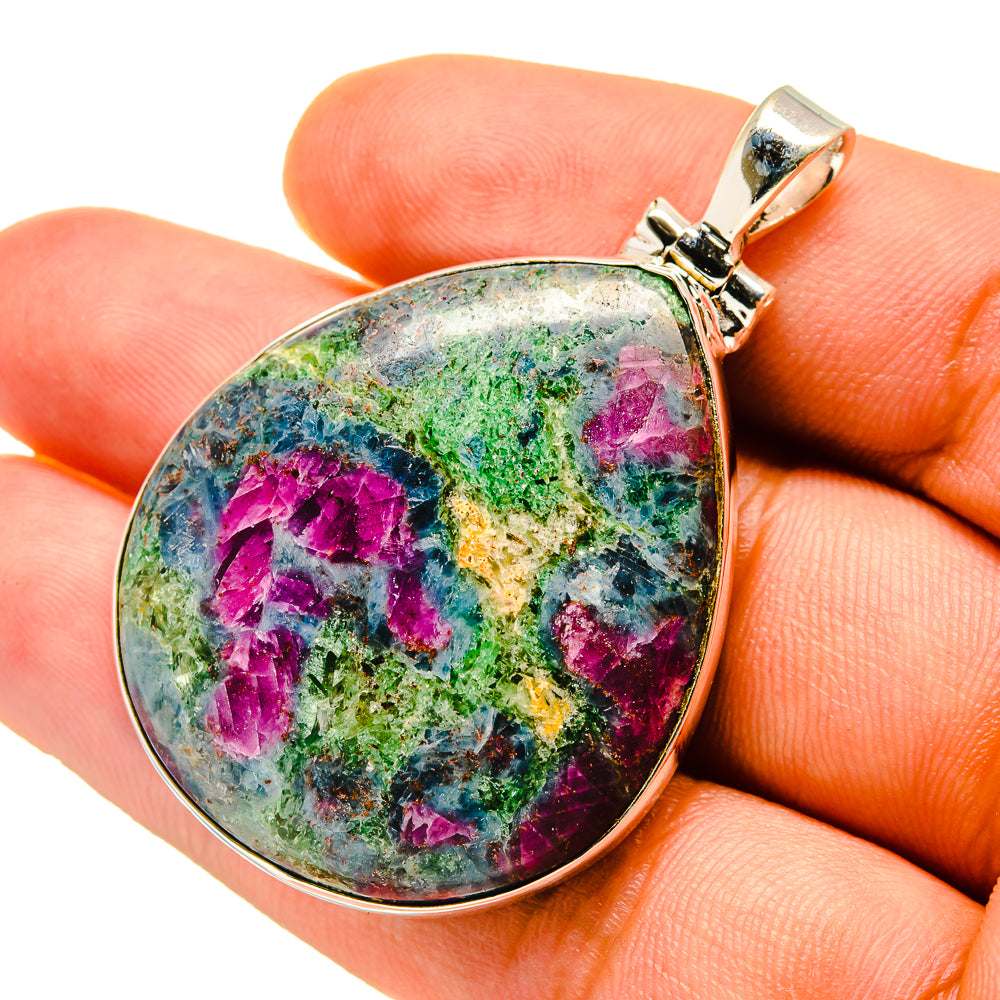 Ruby Fuchsite Pendants handcrafted by Anasilvercos - PD759650