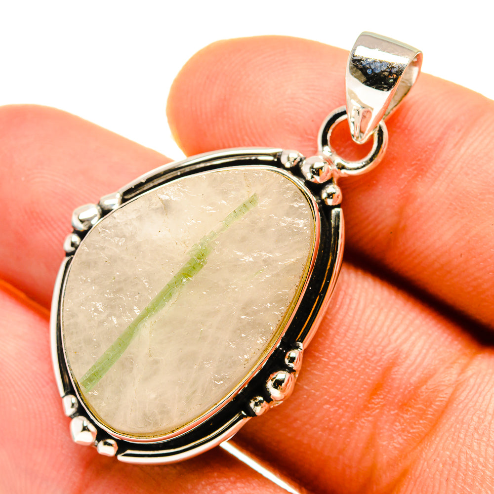 Green Quartz Crystal Pendants handcrafted by Anasilvercos - PD759652