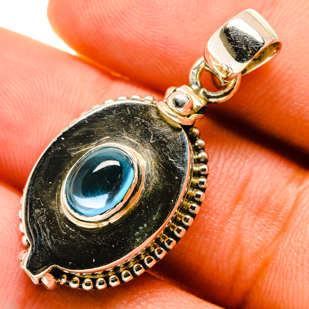 Blue Fluorite Pendants handcrafted by Anasilvercos - PD759655