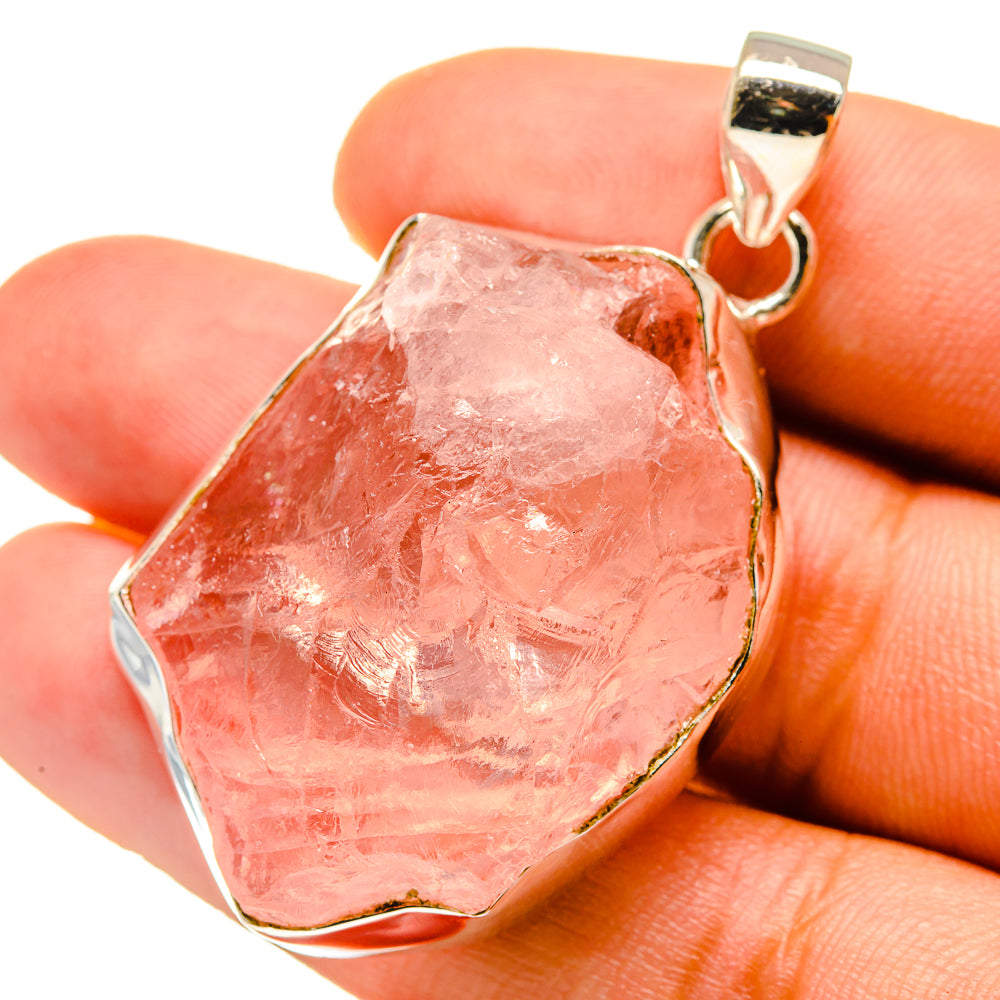 Rose Quartz Pendants handcrafted by Anasilvercos - PD759680