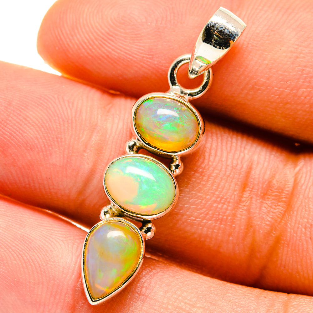 Ethiopian Opal Pendants handcrafted by Anasilvercos - PD759683