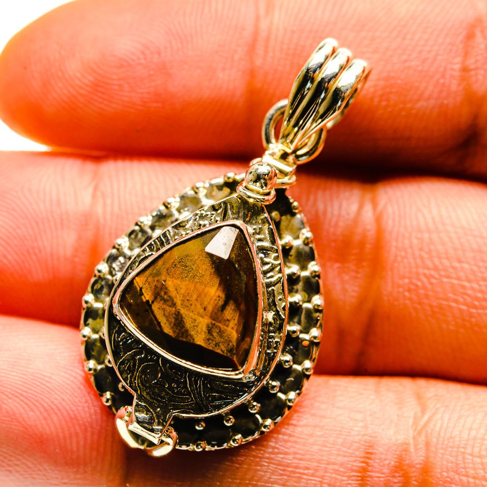 Tiger Eye Pendants handcrafted by Anasilvercos - PD759693