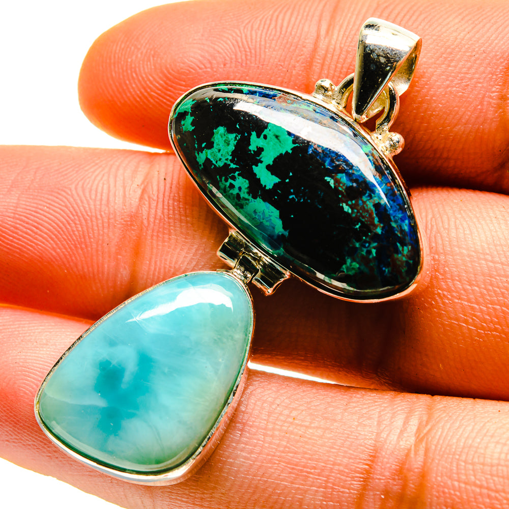 Shattuckite, Larimar Pendants handcrafted by Anasilvercos - PD759709