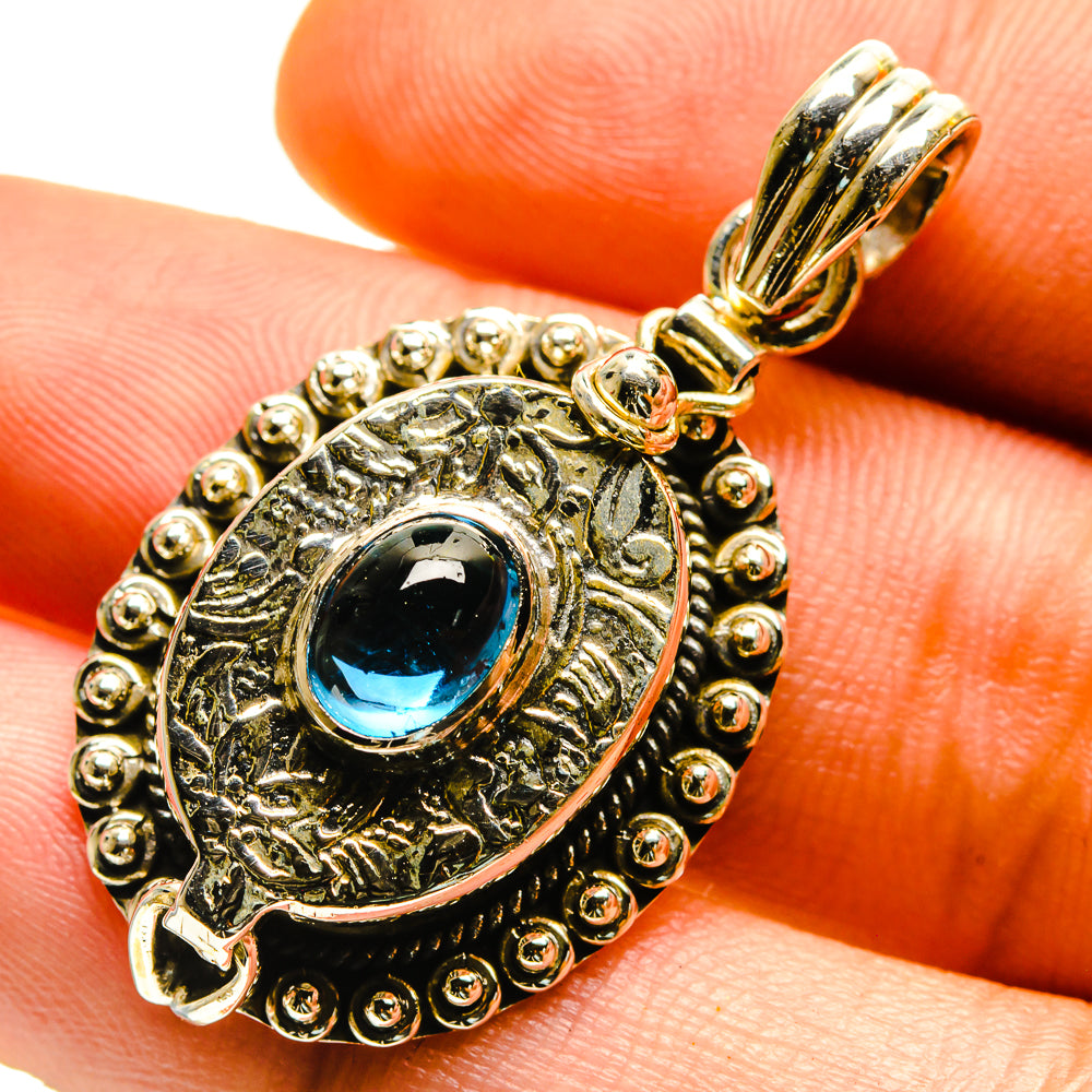 Blue Fluorite Pendants handcrafted by Anasilvercos - PD759710