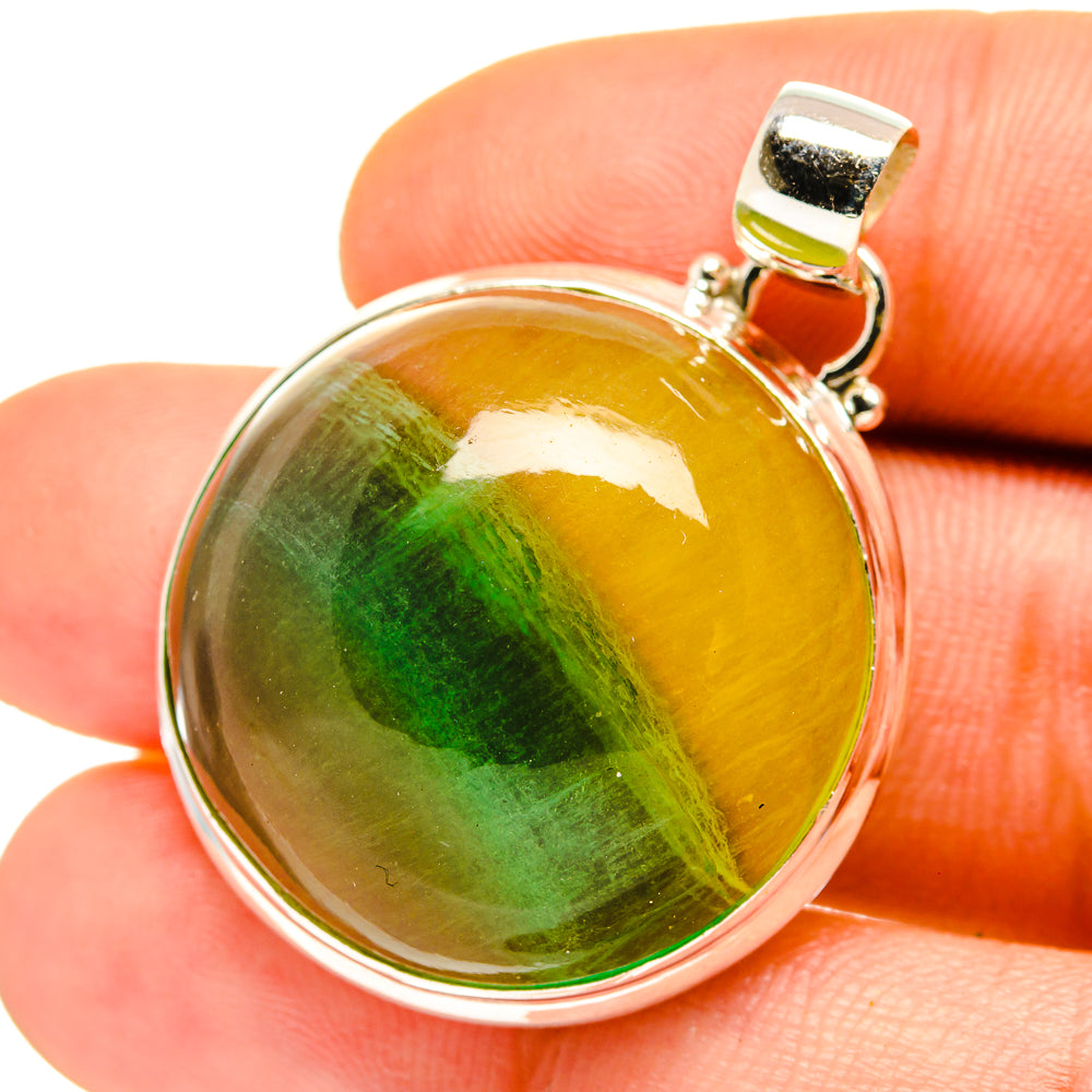 Green Fluorite Pendants handcrafted by Anasilvercos - PD759721