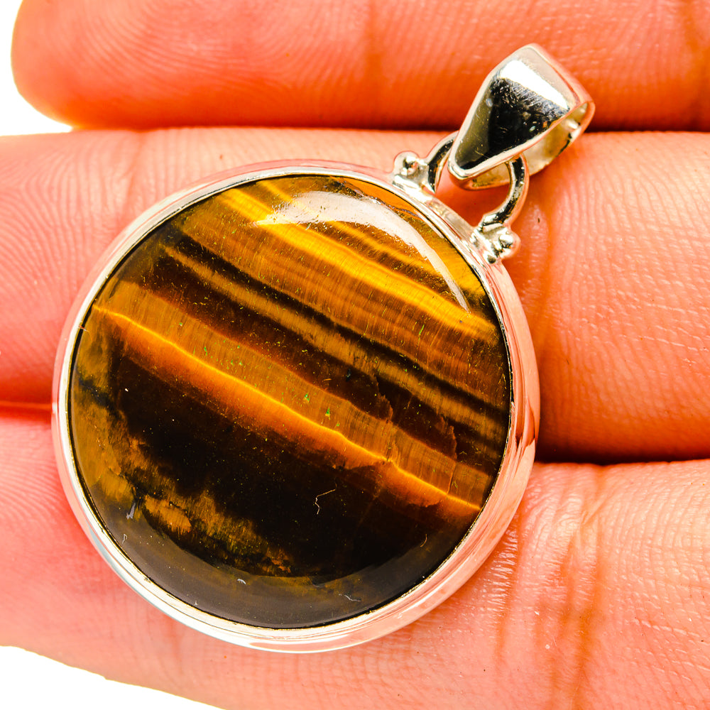 Tiger Eye Pendants handcrafted by Anasilvercos - PD759727