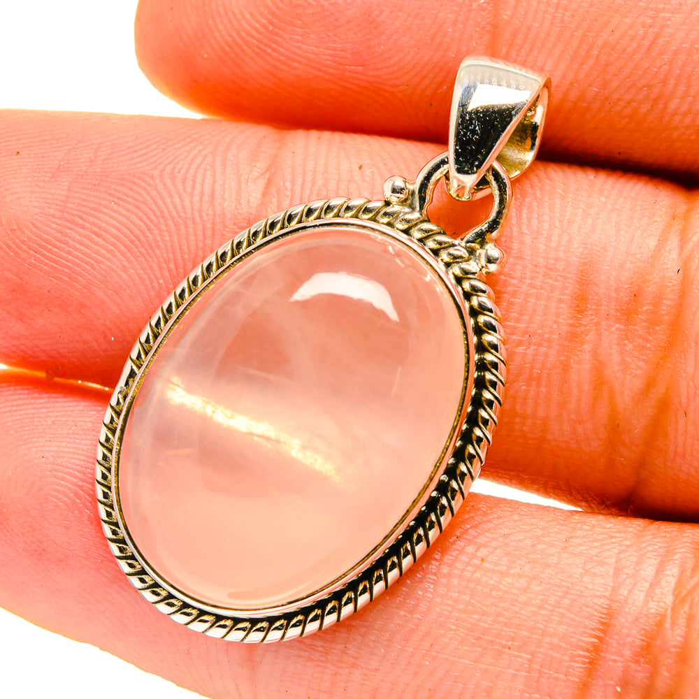 Rose Quartz Pendants handcrafted by Anasilvercos - PD759731