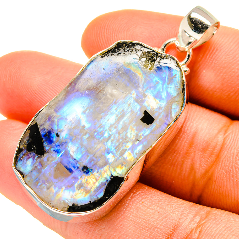 Rainbow Moonstone Pendants handcrafted by Anasilvercos - PD759763