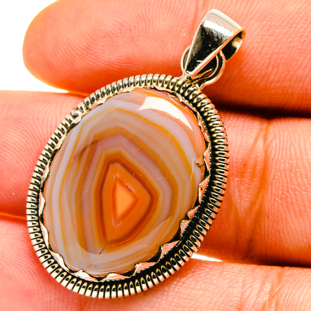 Botswana Agate Pendants handcrafted by Anasilvercos - PD759766