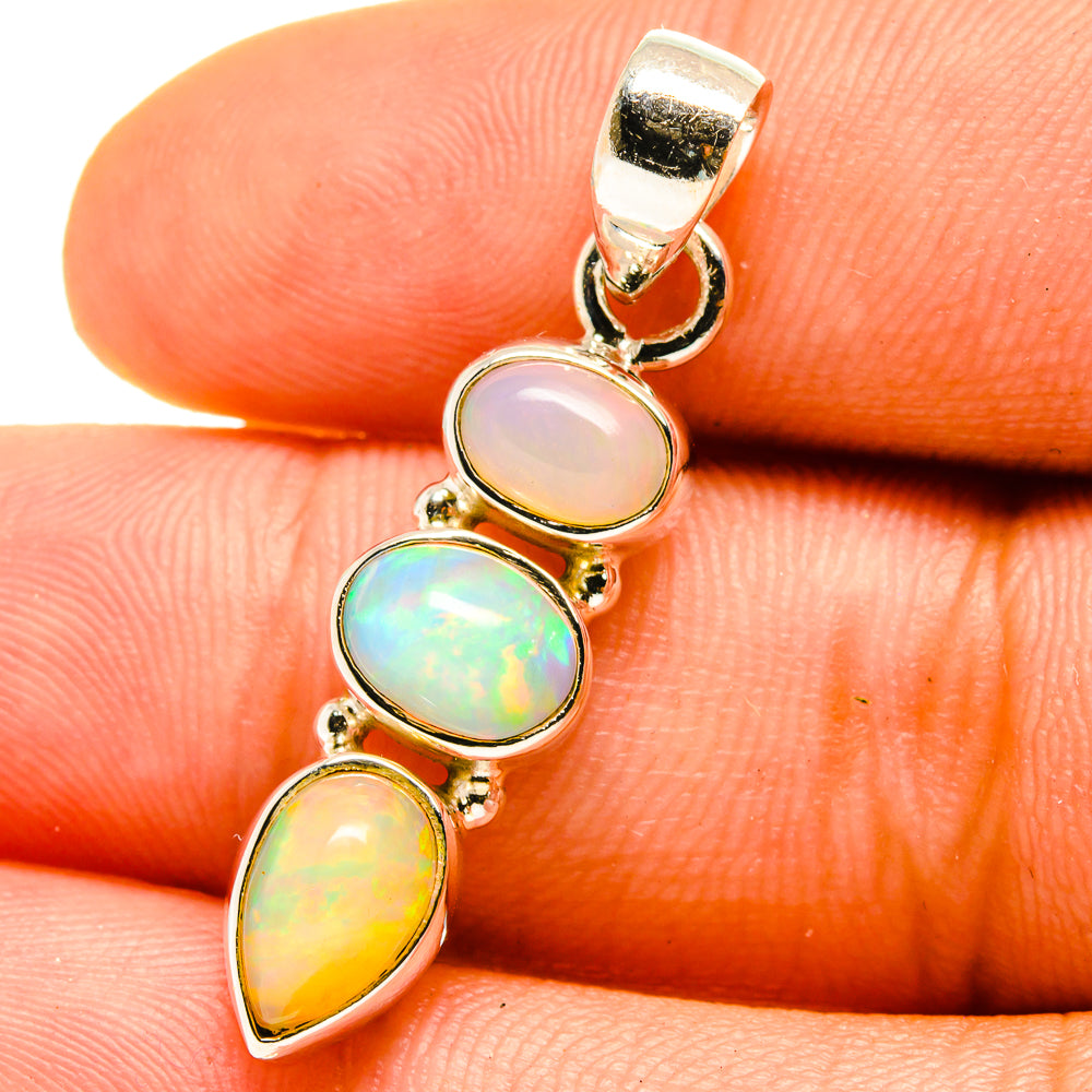 Ethiopian Opal Pendants handcrafted by Anasilvercos - PD759773