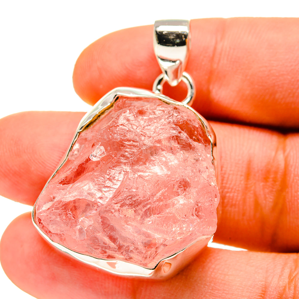 Rose Quartz Pendants handcrafted by Anasilvercos - PD759800