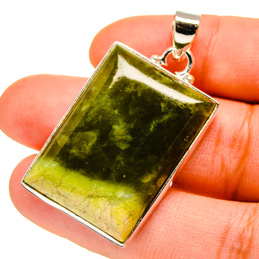 Australian Green Opal Pendants handcrafted by Anasilvercos - PD759816