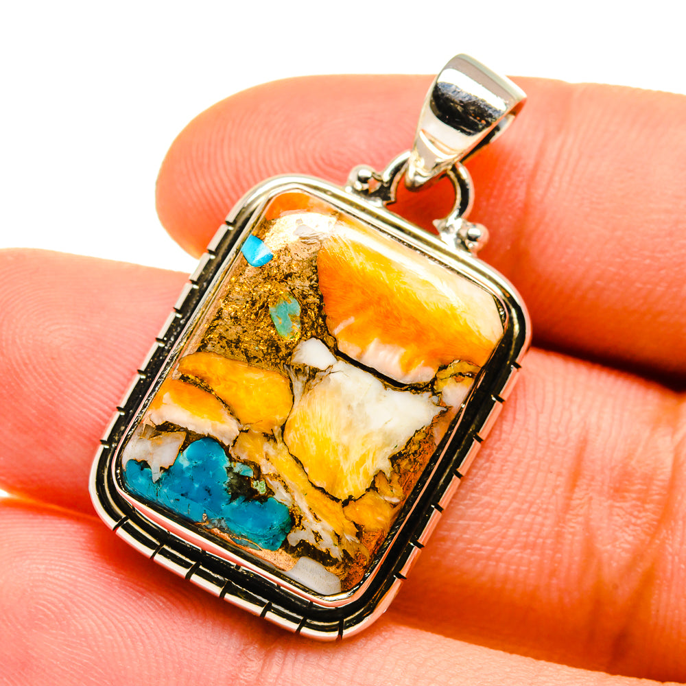 Blue Copper Composite Turquoise Pendants handcrafted by Anasilvercos - PD759817