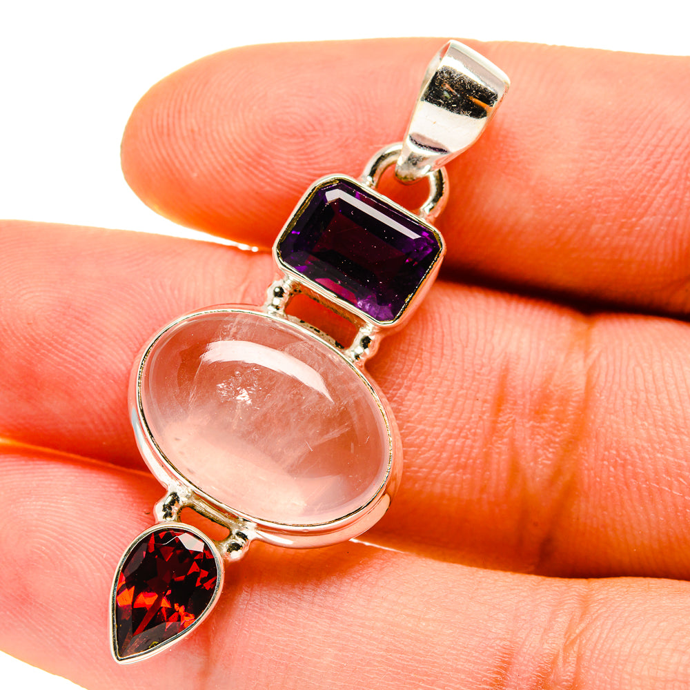 Rose Quartz Pendants handcrafted by Anasilvercos - PD759829