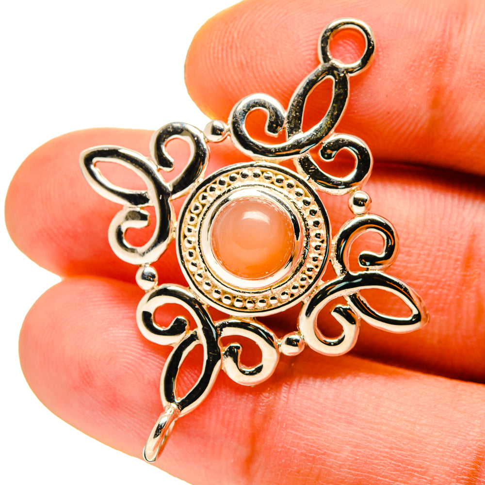 Peach Moonstone Pendants handcrafted by Anasilvercos - PD759840